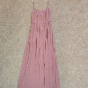 Chiffon Spaghetti Strap A-Line Dress